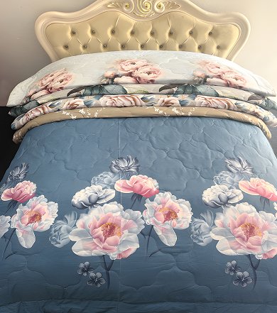 Large Floral Summer Quilt